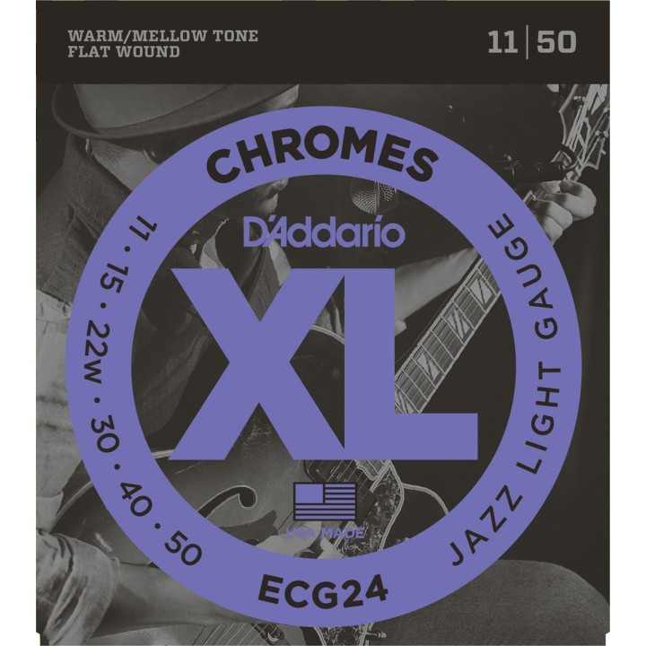 D'addario - ECG24 - CHROMES JAZZ LIGHT [11-50] - Electric Guitar String | Z-Bombilla