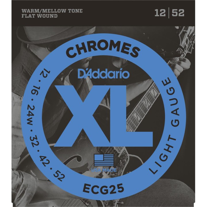D'addario - ECG25 - CHROMES LIGHT [12-52] - Electric Guitar String | Z-Bombilla