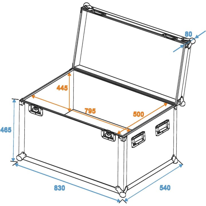 Roadinger - Universal Case Pro 80x50x50cm - Rack tipus Bagul | Z-Bombilla