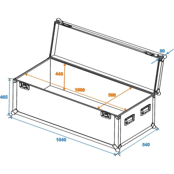 Roadinger - Universal Case Pro 100x50x50cm - Rack tipus Bagul | Z-Bombilla