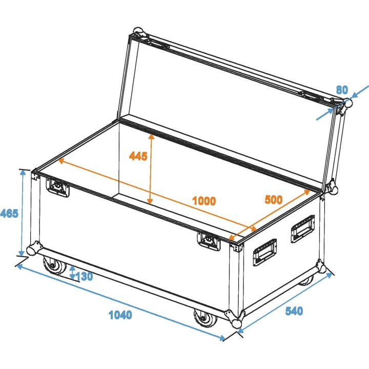 Roadinger - Universal Case Pro 100x50x50cm with wheels - Custodie digitare Mesa | Z-Bombilla