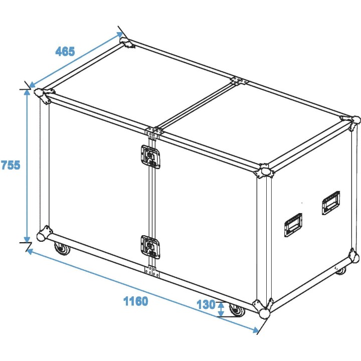 Roadinger - Universal Roadie Case Double Drawer DD-2 - Diversos Racks | Z-Bombilla
