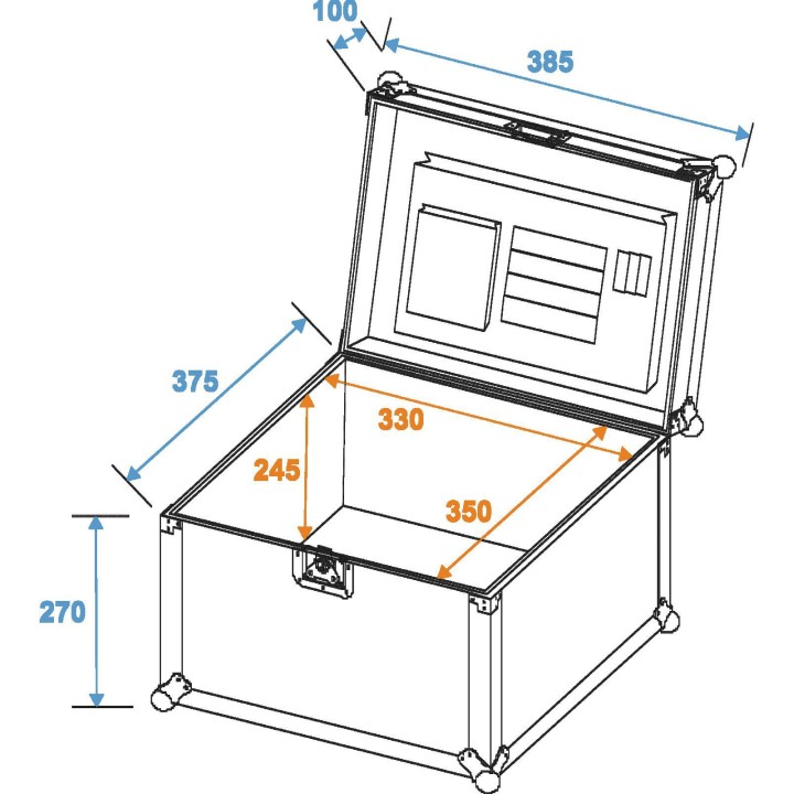 Roadinger - Universal Document Case GR-2, bk - Rack tipus Bagul | Z-Bombilla