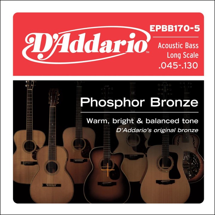 D'addario - EPBB170-5 PHOSPHOR BRONZE 5-STRING LONG SCALE, [45-130] - Corda de Baix | Z-Bombilla