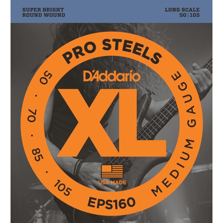D'addario - EPS160 PROSTEELS BASS, MEDIUM, LONG SCALE [50-105] - Bass String | Z-Bombilla