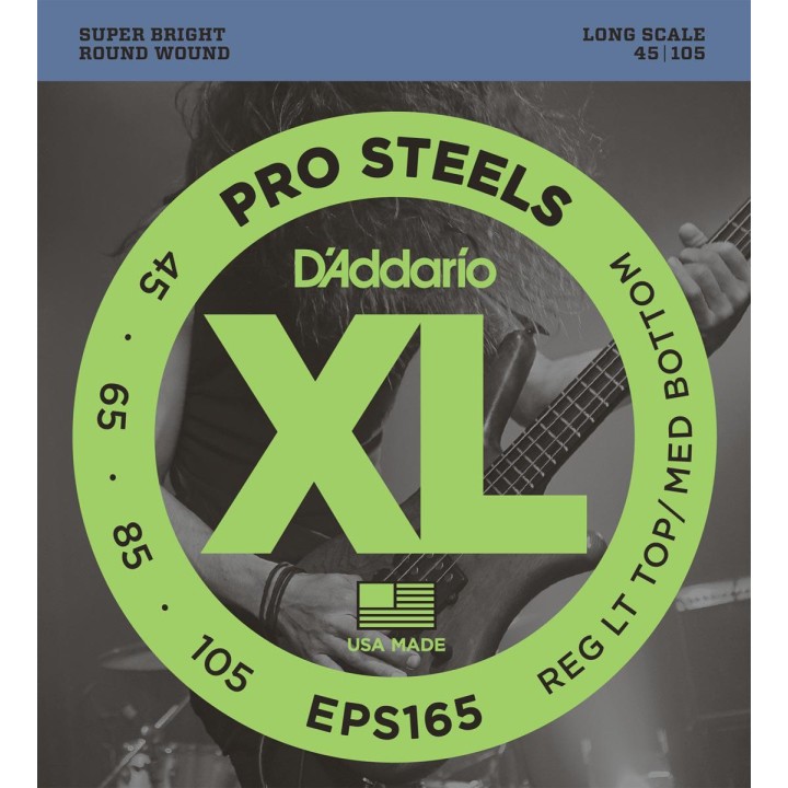 D'addario - EPS165 PROSTEELS BASS, CUSTOM LIGHT, LONG SCALE [45-105] - Bass String | Z-Bombilla