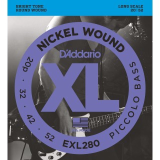 D'addario - EXL280 NICKEL WOUND PICCOLO BASS, LONG SCALE [20-52] - Bass String | Z-Bombilla