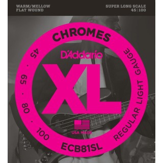 D'addario - ECB81SL CHROMES LIGHT SUPER LONG SCALE [45-100] - Bass String | Z-Bombilla