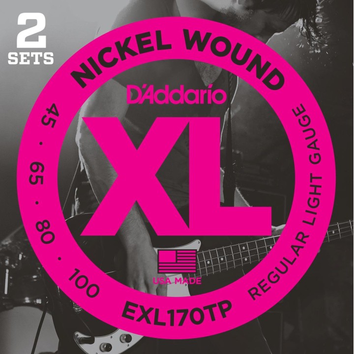 D'addario - EXL170TP- XL NICKEL WOUND (PACK 2 JUEGOS) - Bass String | Z-Bombilla