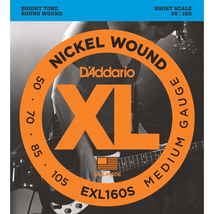 D'addario - EXL160S MEDIUM SHORT SCALE [50-105] - Bass String | Z-Bombilla