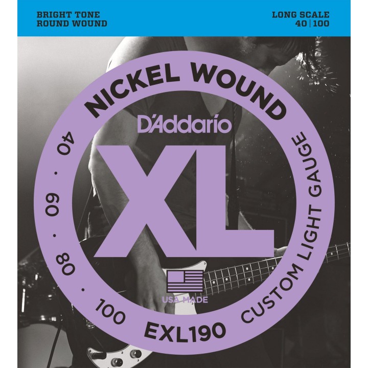 D'addario - EXL190 CUSTOM LIGHT LONG SCALE [40-100] - Bass String | Z-Bombilla