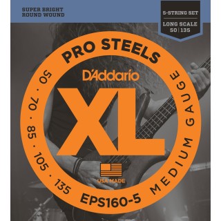 D'addario - EPS160-5 PROSTEELS MEDIUM LONG SCALE [50-135] - Bass String | Z-Bombilla
