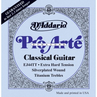 D'addario - EJ44TT PROARTE DYNACORE, TITANIUM TREBLES, EXTRA-HARD TENSION - Corda Guitarra clàssica | Z-Bombilla