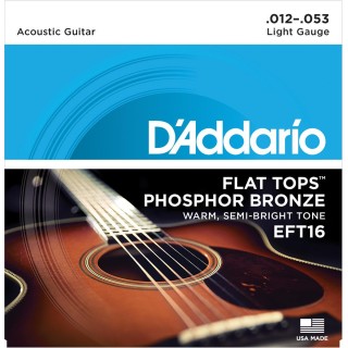 D'addario - EFT16 FLAT TOPS PHOSPHOR BRONZE REGULAR [12-53] - Corda Guitarra acústica | Z-Bombilla
