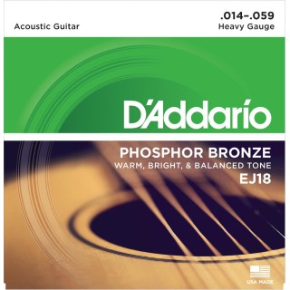 D'addario - EJ18 PHOSPHOR BRONZE HEAVY [14-59] - Corda Guitarra acústica | Z-Bombilla
