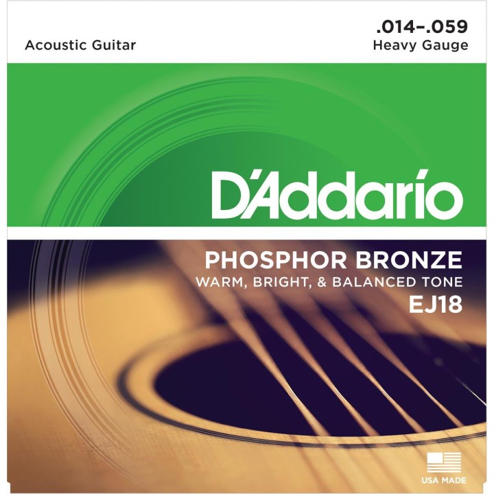 D'addario - EJ18 PHOSPHOR BRONZE HEAVY [14-59] - Corda Guitarra acústica | Z-Bombilla