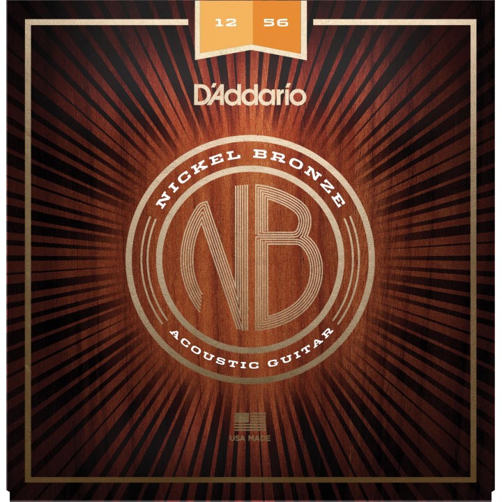 D'addario - NB1256 LIGHT TOP/ MEDIUM BOTTOM [12-56] - Acoustic Guitar String | Z-Bombilla