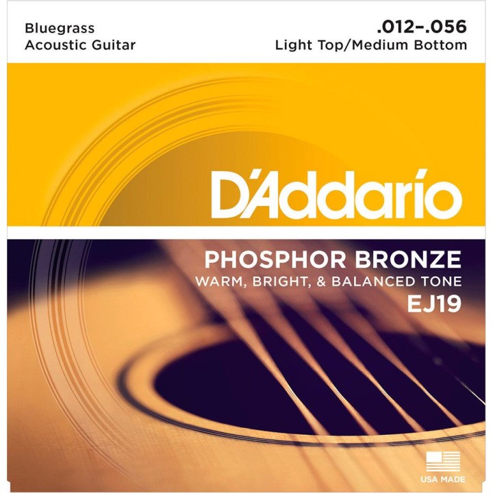 D'addario - EJ19 PHOSPHOR BRONZE HEAVY [12-56] - Corda Guitarra acústica | Z-Bombilla