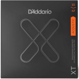 D'addario - XTAPB1047 ACOUSTIC GUITAR PHOSPHOR BRONZE XT COATED - Corda Guitarra acústica | Z-Bombilla