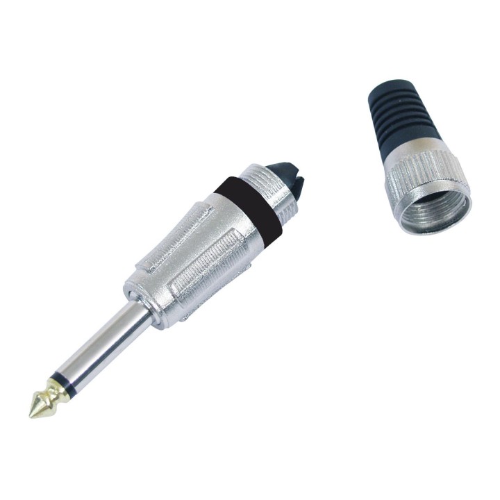 Omnitronic - Jack plug 6.3 mono bk ROAD 10x - Conector de Áudio | Z-Bombilla