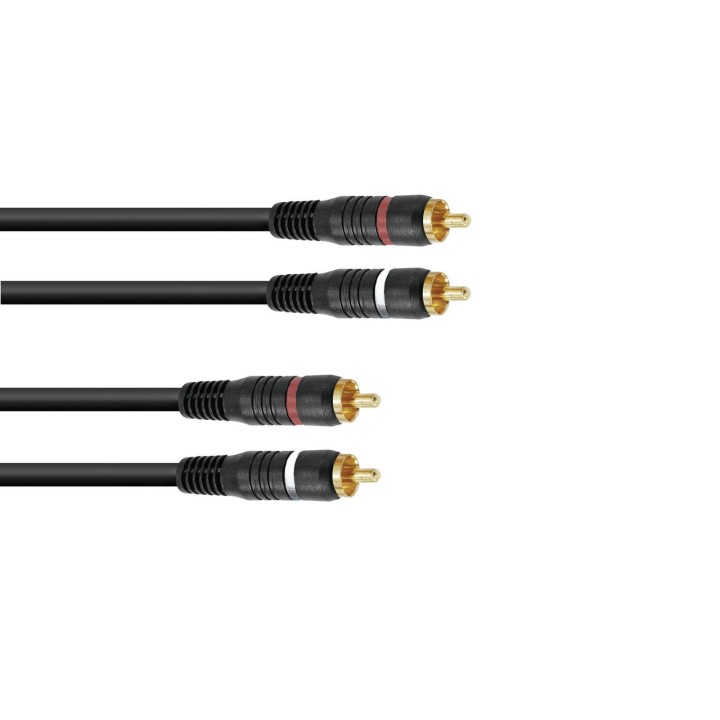 Omnitronic - RCA cable 2x2 10m - Os Cabo de Áudio - RCA - RCA | Z-Bombilla