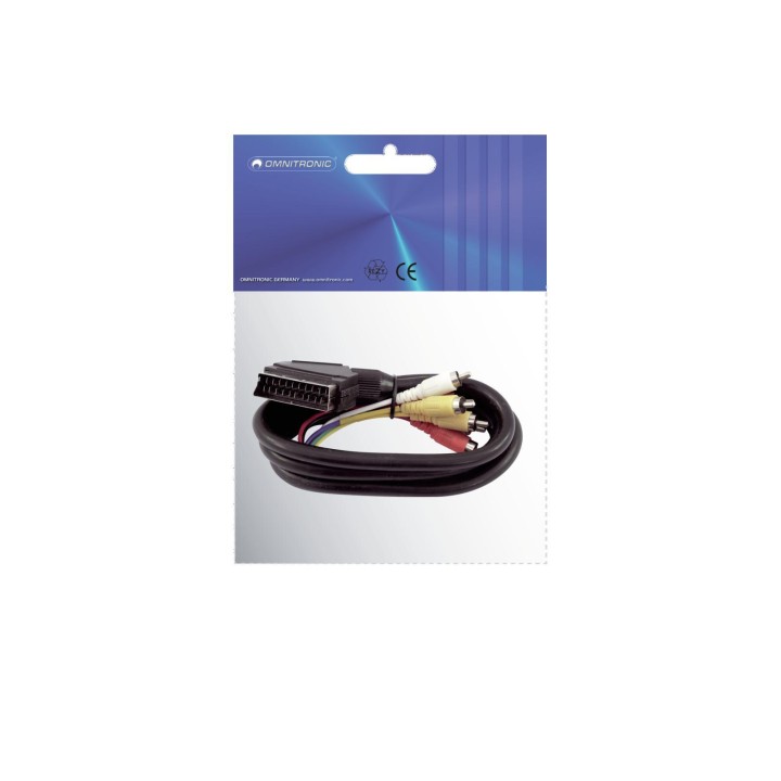 Omnitronic - Adaptercable Scart/6xRCA 1.5m - Cables de Video | Z-Bombilla