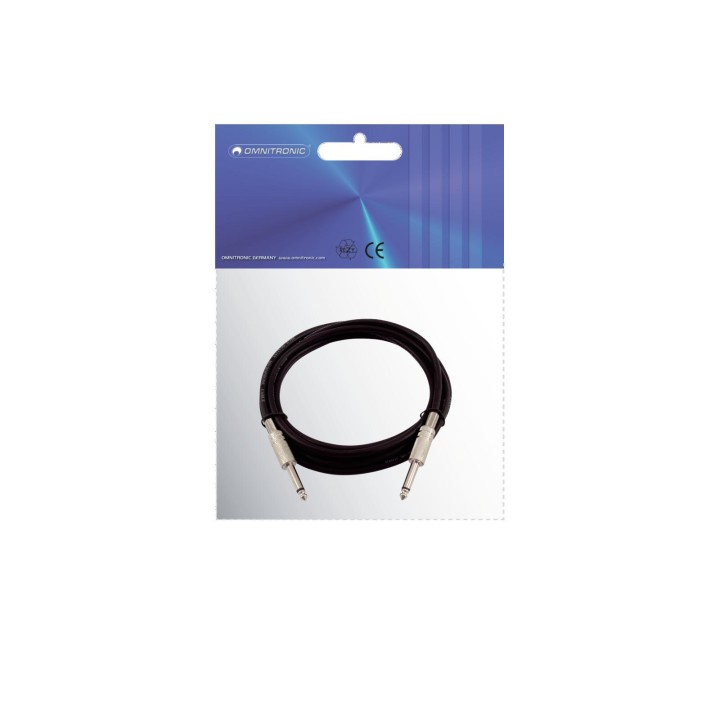 Omnitronic - Jack cable 6.3 mono 6m bk - Cable d'Àudio - Jack - Jack | Z-Bombilla