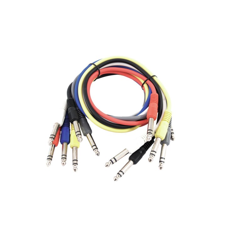 Omnitronic - Jack cable 6.3 Patchcord stereo 6x0.9m