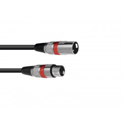 Omnitronic - XLR cable 3pin 0.5m bk/rd 1