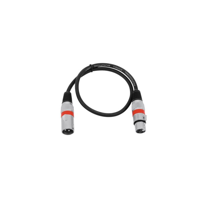 Omnitronic - XLR cable 3pin 0.5m bk/rd