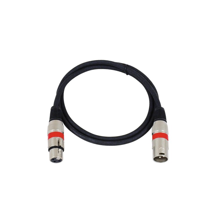 Omnitronic - XLR cable 3pin 1m bk/rd