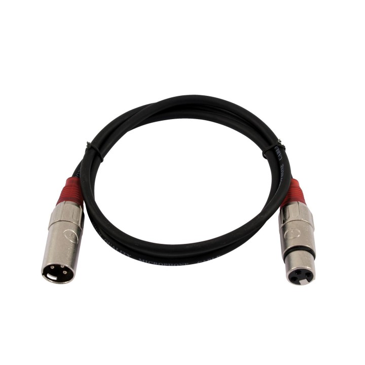 Omnitronic - XLR cable 3pin 1.5m bk/rd