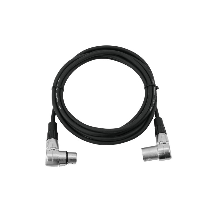 Omnitronic - XLR cable 3pin 3m 90° bk