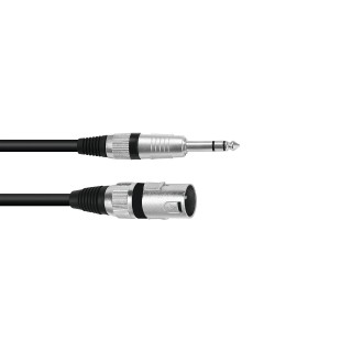 Omnitronic - Adaptercable XLR(M)/Jack stereo 0.2m bk