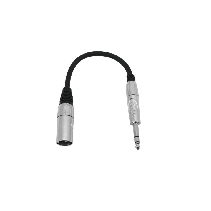 Omnitronic - Adaptercable XLR(M)/Jack stereo 0.2m bk