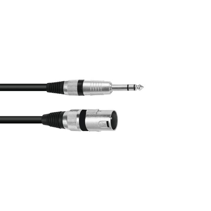 Omnitronic - Adaptercable XLR(M)/Jack stereo 0.2m bk