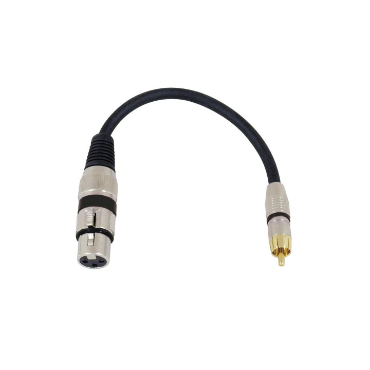 Omnitronic - Adaptercable XLR(F)/RCA(M) 0.2m bk