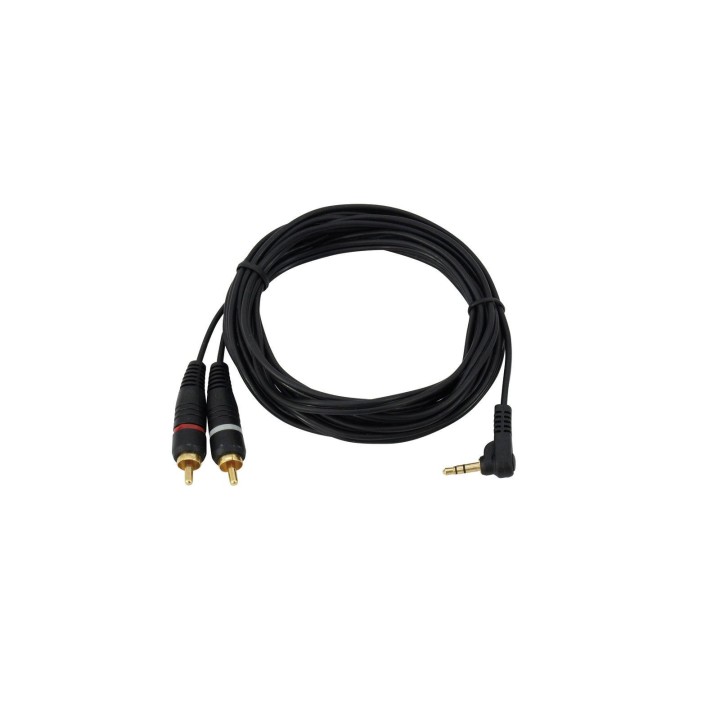 Omnitronic - Adaptercable 3.5 Jack 90°/2xRCA 1.5m bk