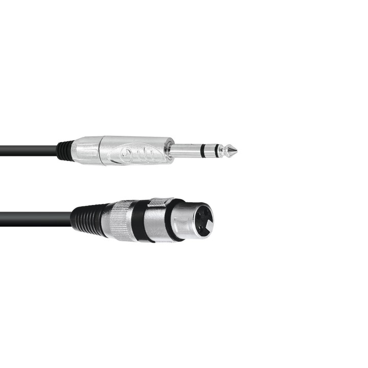 Omnitronic - Adaptercable XLR(F)/Jack stereo 2m bk