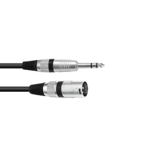 Omnitronic - Adaptercable XLR(M)/Jack stereo 5m bk