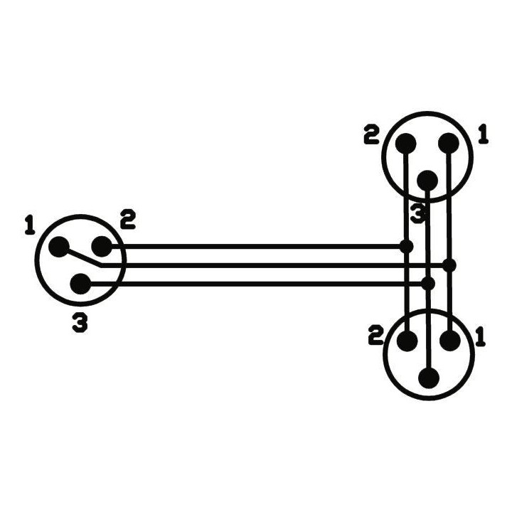Omnitronic - Adaptercable XLR(M)/2xXLR(F) 1.5m bk