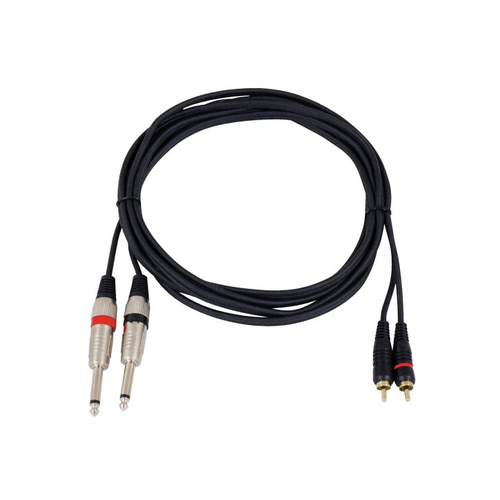 Omnitronic - Adaptercable 2xJack/2xRCA 3m bk