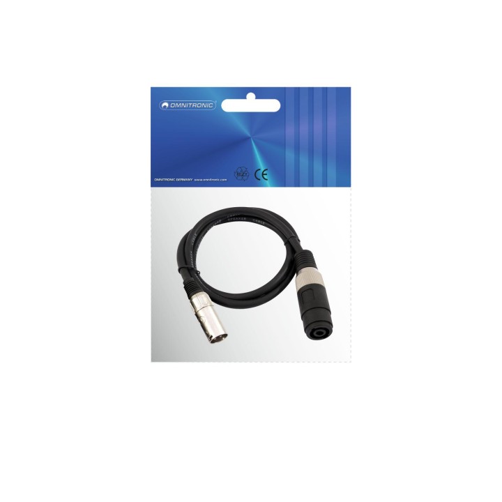 Omnitronic - Adaptercable Speaker(F)/XLR(M) 1m bk