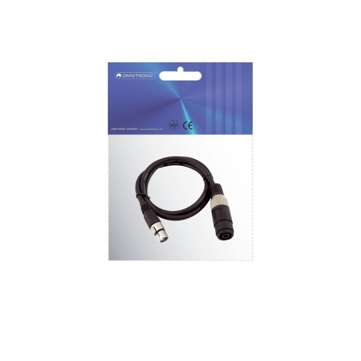 Omnitronic - Adaptercable Speaker(F)/XLR(F) 1m bk