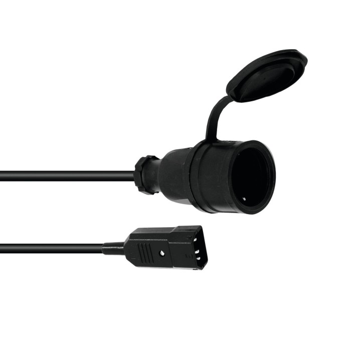 Omnitronic - Adaptercable IEC(M)/Safety plug(F) 1m