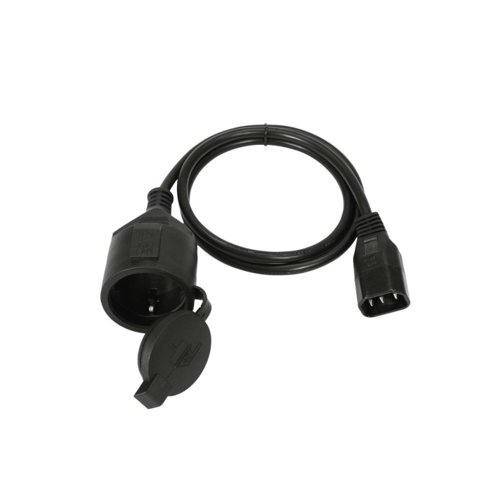 Omnitronic - Adaptercable IEC(M)/Safety plug(F) 1m
