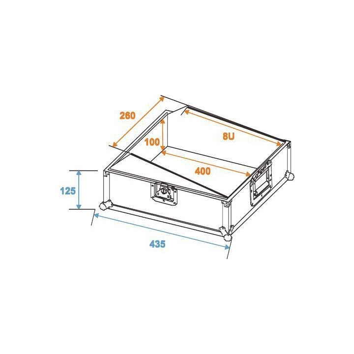 Omnilux - Mixer-Case Road 10" inclino, negr - Caixa para CD | Z-Bombilla
