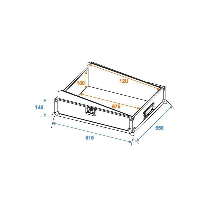 Omnilux - Mixercase Profi"B",19",inclino,negro,12U - Caixa para CD | Z-Bombilla