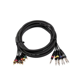 Omnitronic - Snake cable 8xRCA/8xJack mono 15m