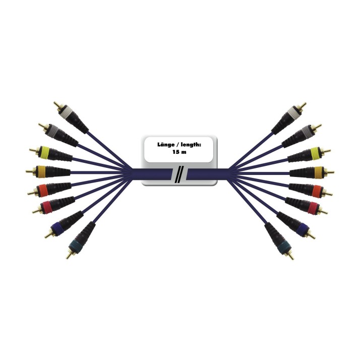 Omnitronic - Snake cable 8xRCA/8xRCA 15m